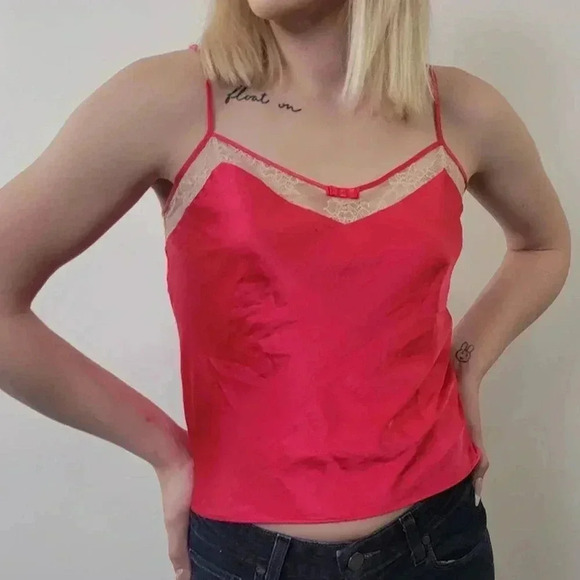 Victoria's Secret Red Silk and Lace Cami - S - Picture 6 of 6